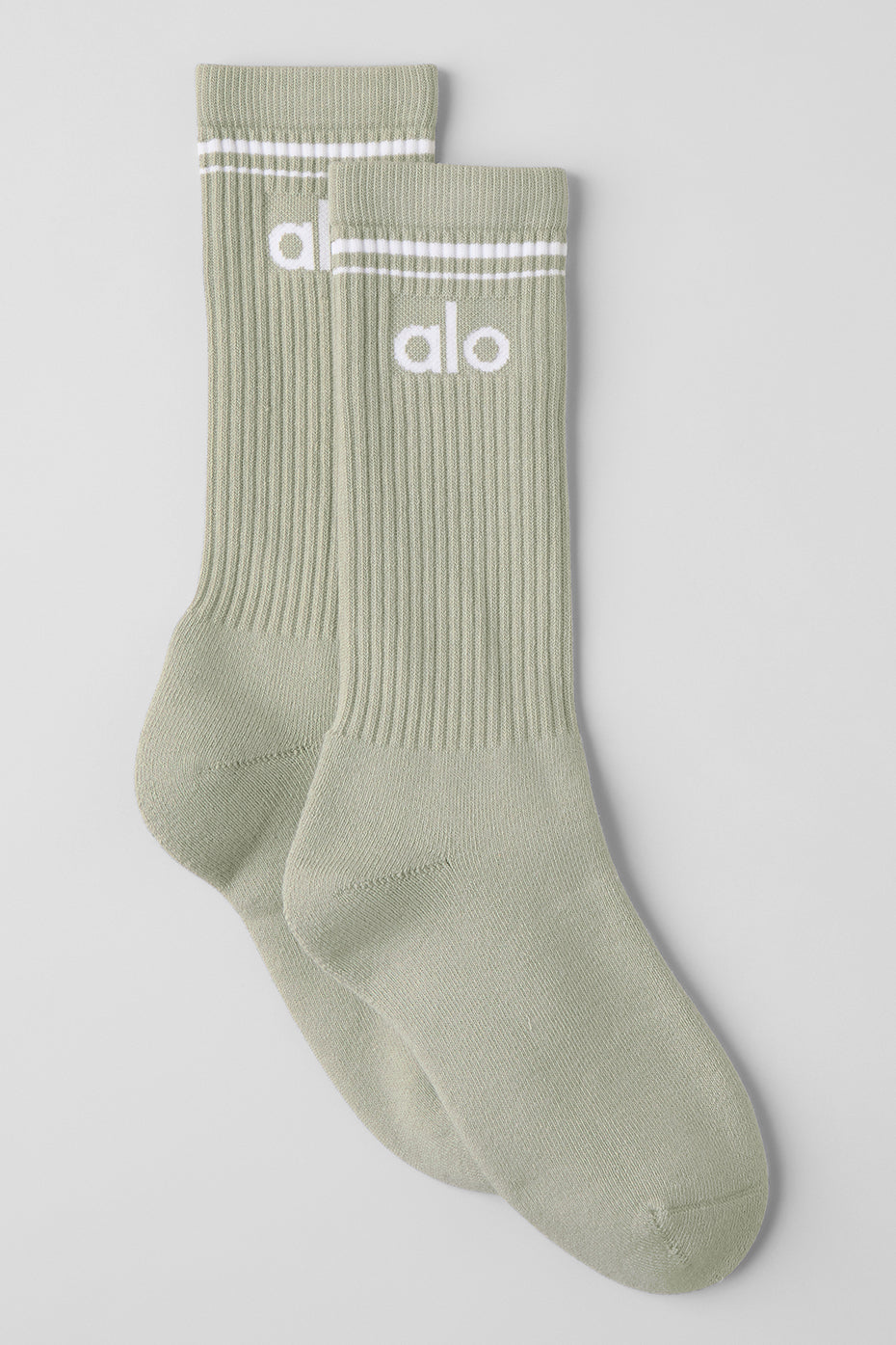 Unisex Throwback Sock - Limestone/White — photo 1