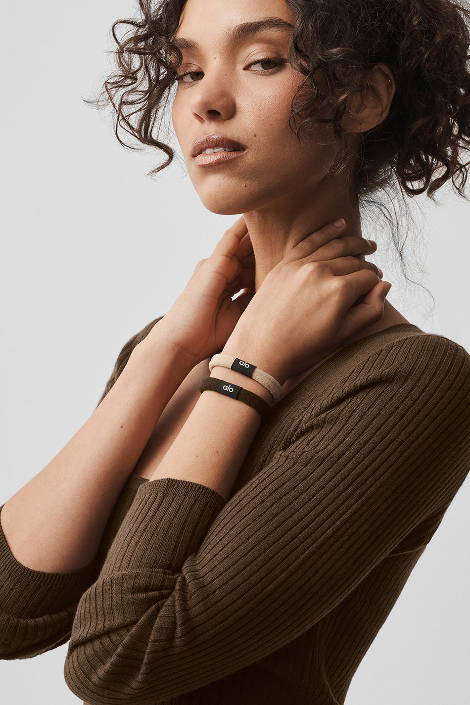 Untangled Hair Tie (6-Pack) - Beige/Espresso — photo 2