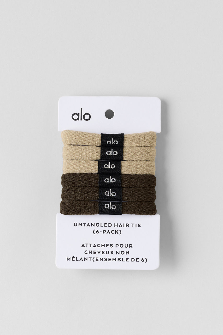 Untangled Hair Tie (6-Pack) - Beige/Espresso — photo 1