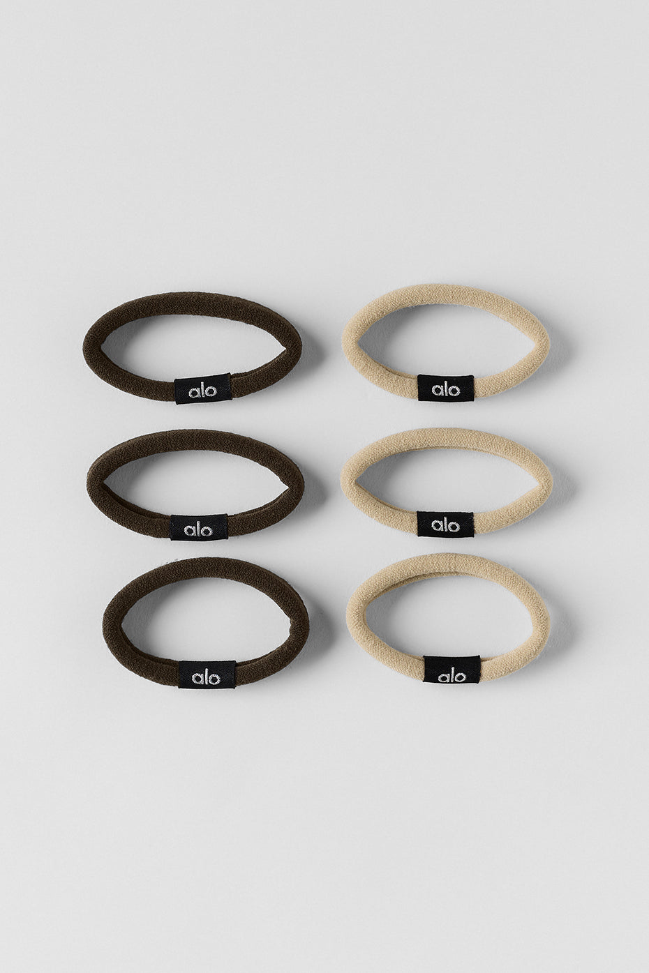 Untangled Hair Tie (6-Pack) - Beige/Espresso — photo 3