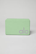 Uplifting Yoga Block - Honeydew/Silver — photo 1