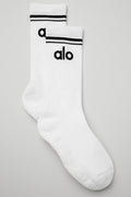 Women's Throwback Barre Sock - White/Black — photo 1