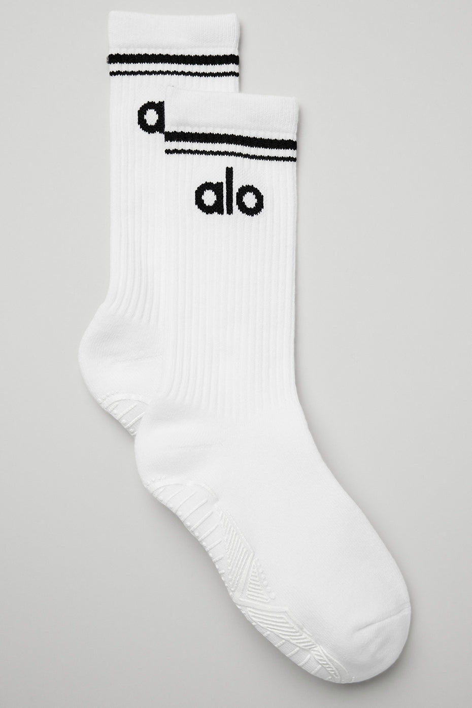 Women's Throwback Barre Sock - White/Black — photo 1