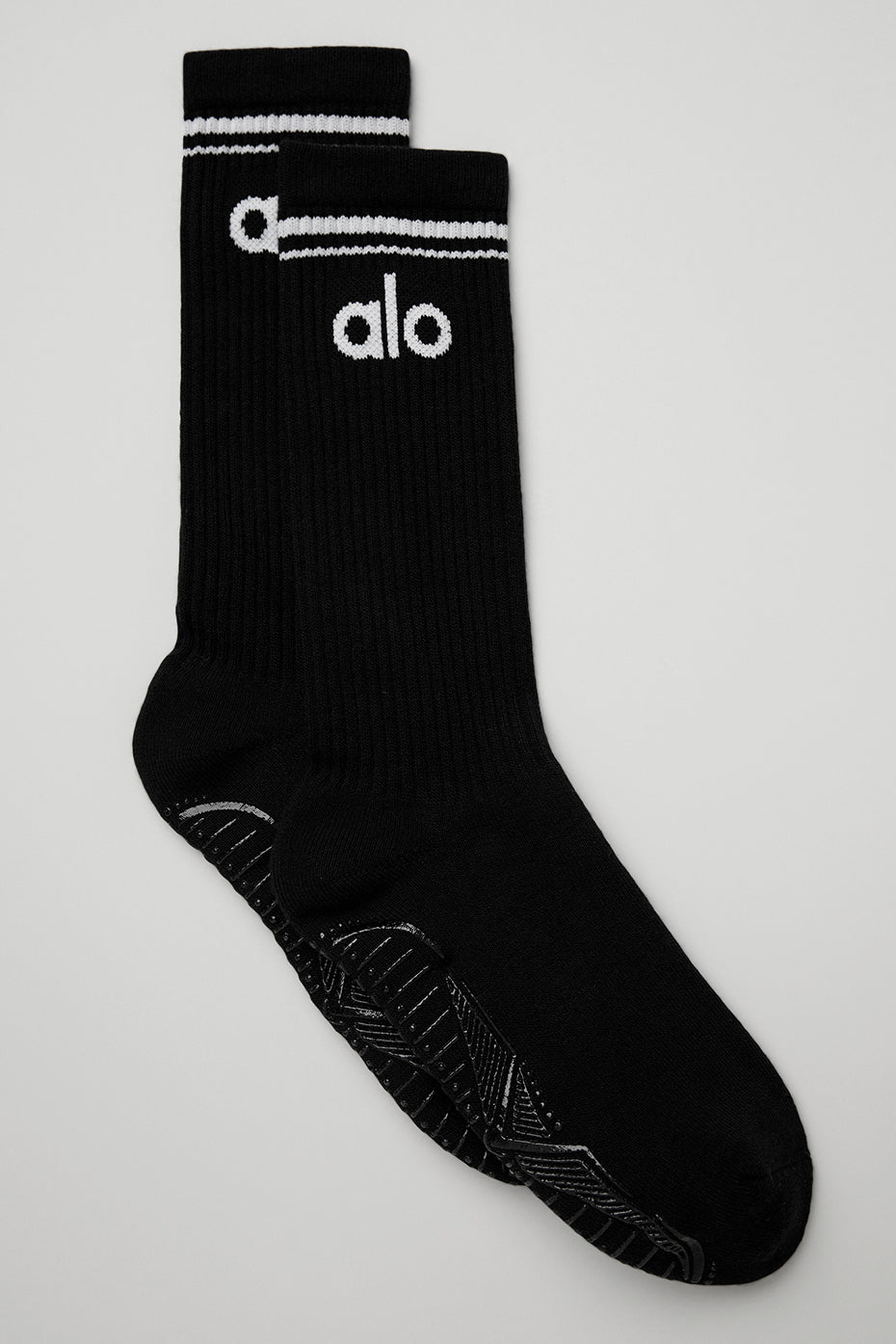 Women's Throwback Barre Sock - Black/White — photo 1