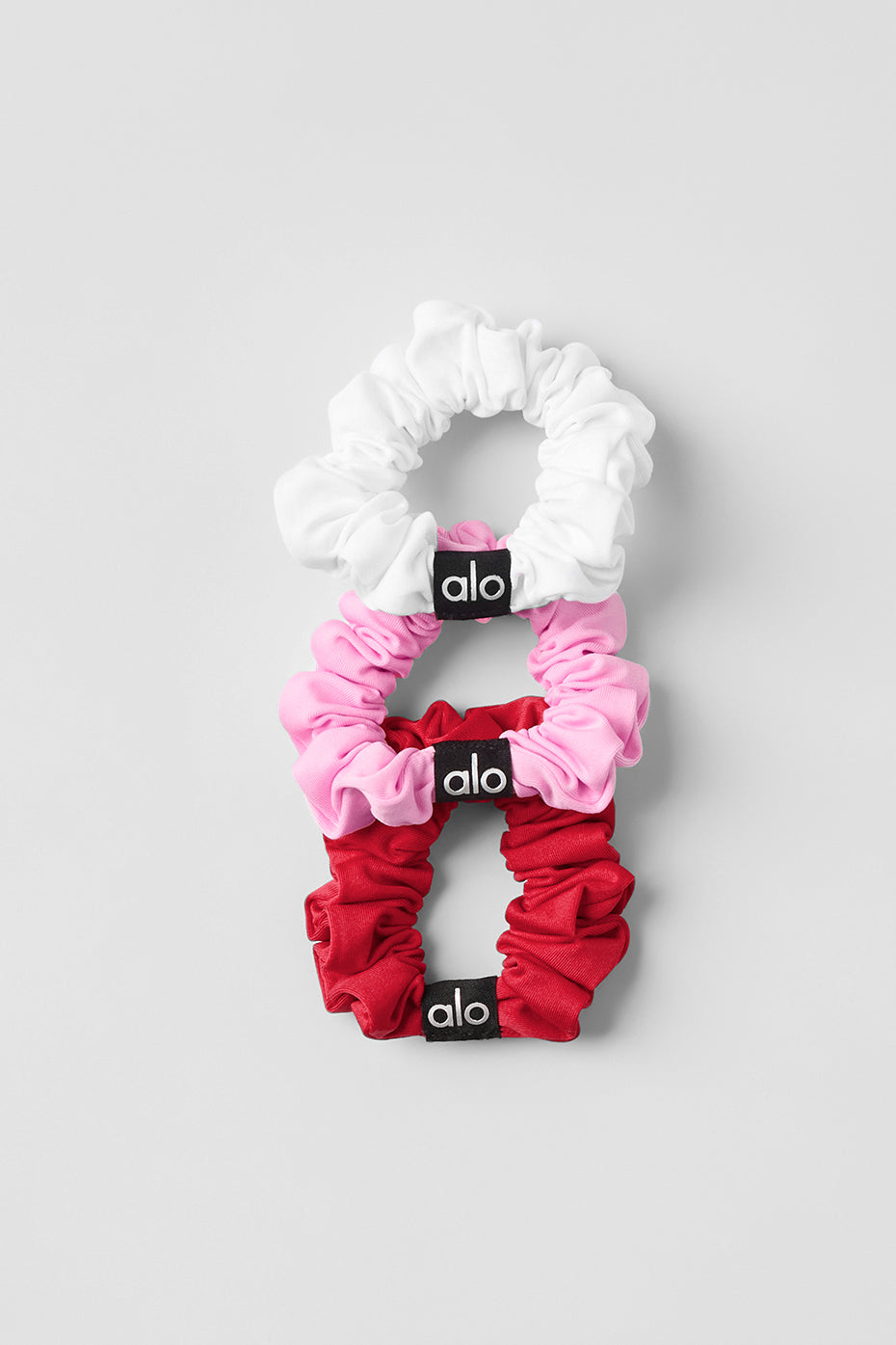 Fresh Mini Scrunchie 3-Pack - Bold Red/Sweet Pink/White — photo 1