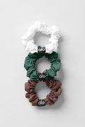 Fresh Mini Scrunchie 3-Pack - Brownstone/White/Clover Green — photo 1
