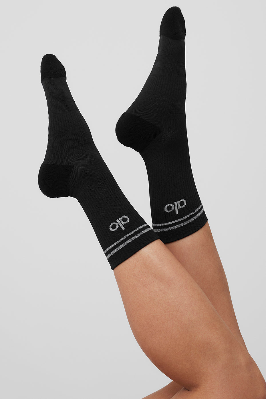Unisex Half-Crew Performance Sock - Black — photo 2