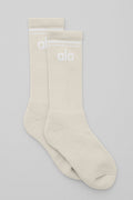 Unisex Throwback Sock - Bone/White — photo 1