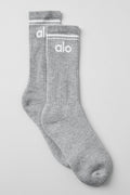 Unisex Throwback Sock - Athletic Heather Grey/White — photo 1