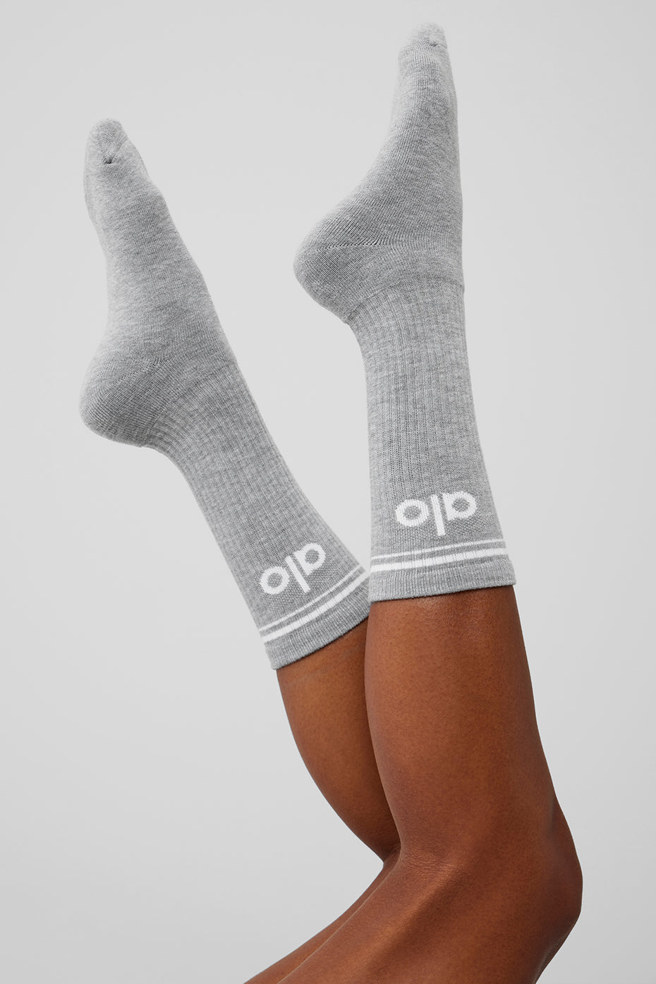 Unisex Throwback Sock - Athletic Heather Grey/White — photo 3