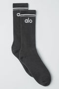 Unisex Throwback Sock - Anthracite/White — photo 1