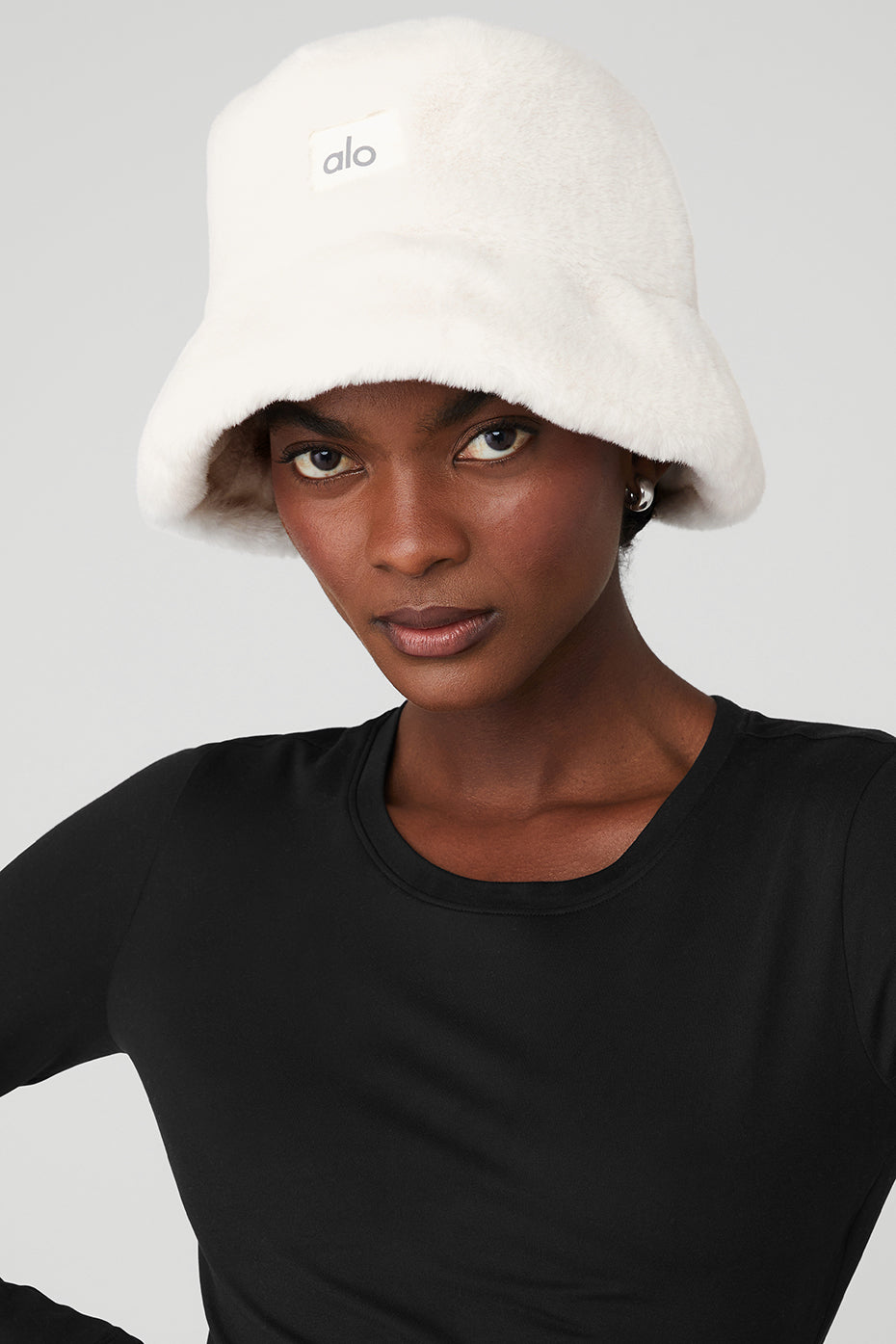 Faux Fur Bucket Hat - Ivory — photo 3
