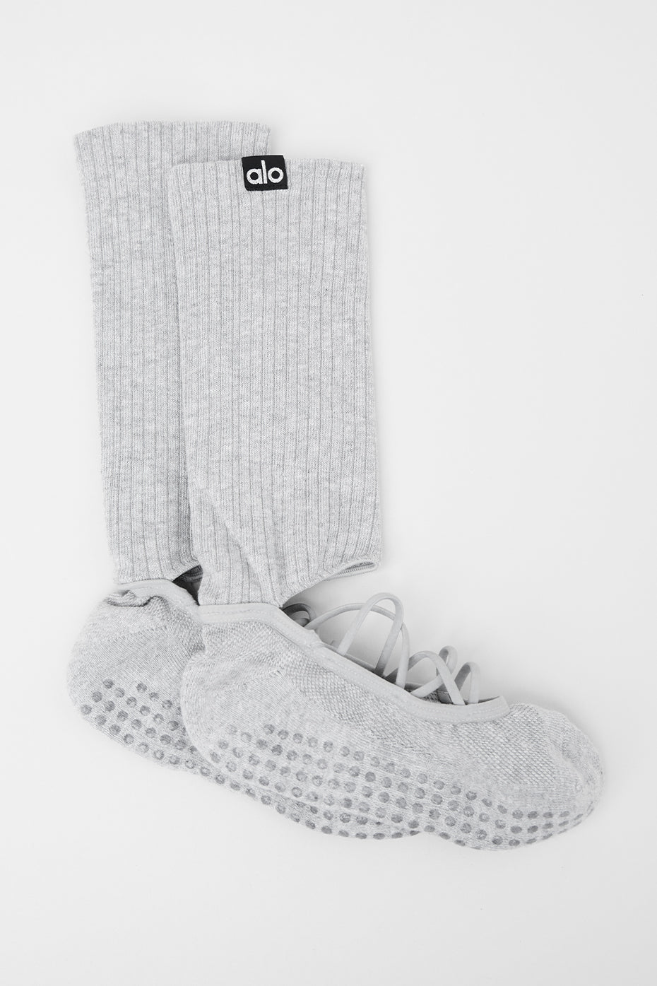 Women's Strappy Siren Grip Sock - Athletic Heather Grey — photo 2