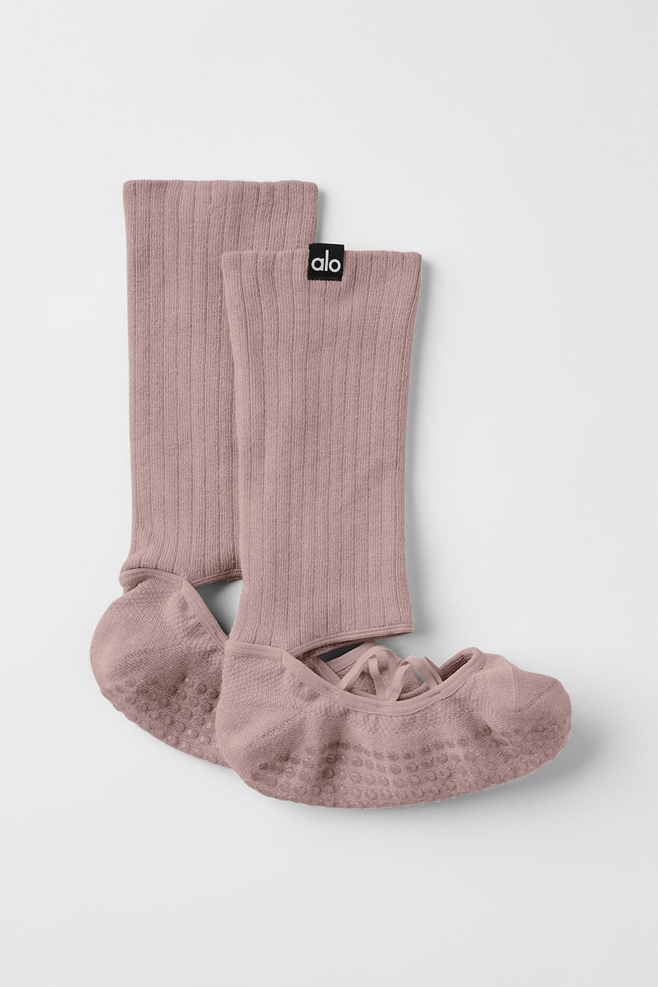 Women's Strappy Siren Grip Sock - Taupe — photo 1