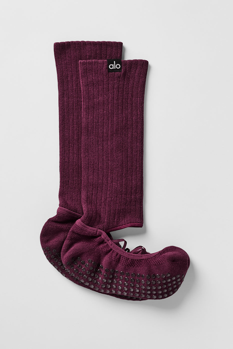 Women's Strappy Siren Grip Sock - Burgundy — photo 1