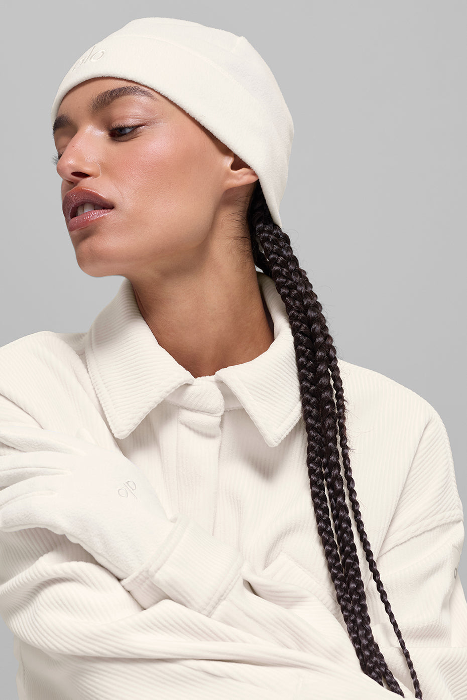 Performance Fleece Beanie - Ivory/Ivory — photo 1