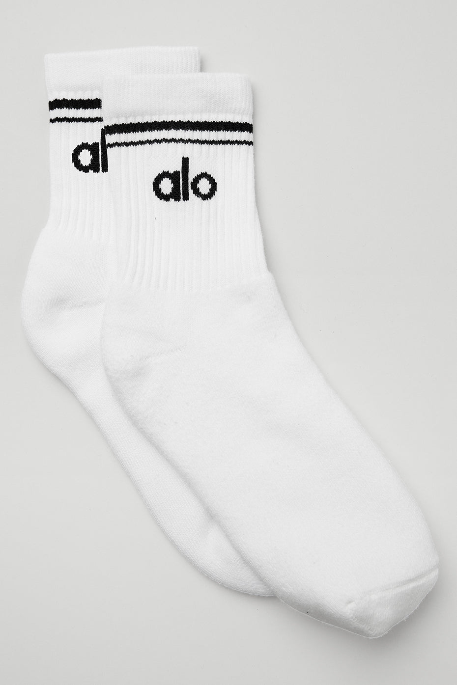 Unisex Half-Crew Throwback Sock - White/Black — photo 1