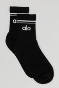 Unisex Half-Crew Throwback Sock - Black/White — photo 1