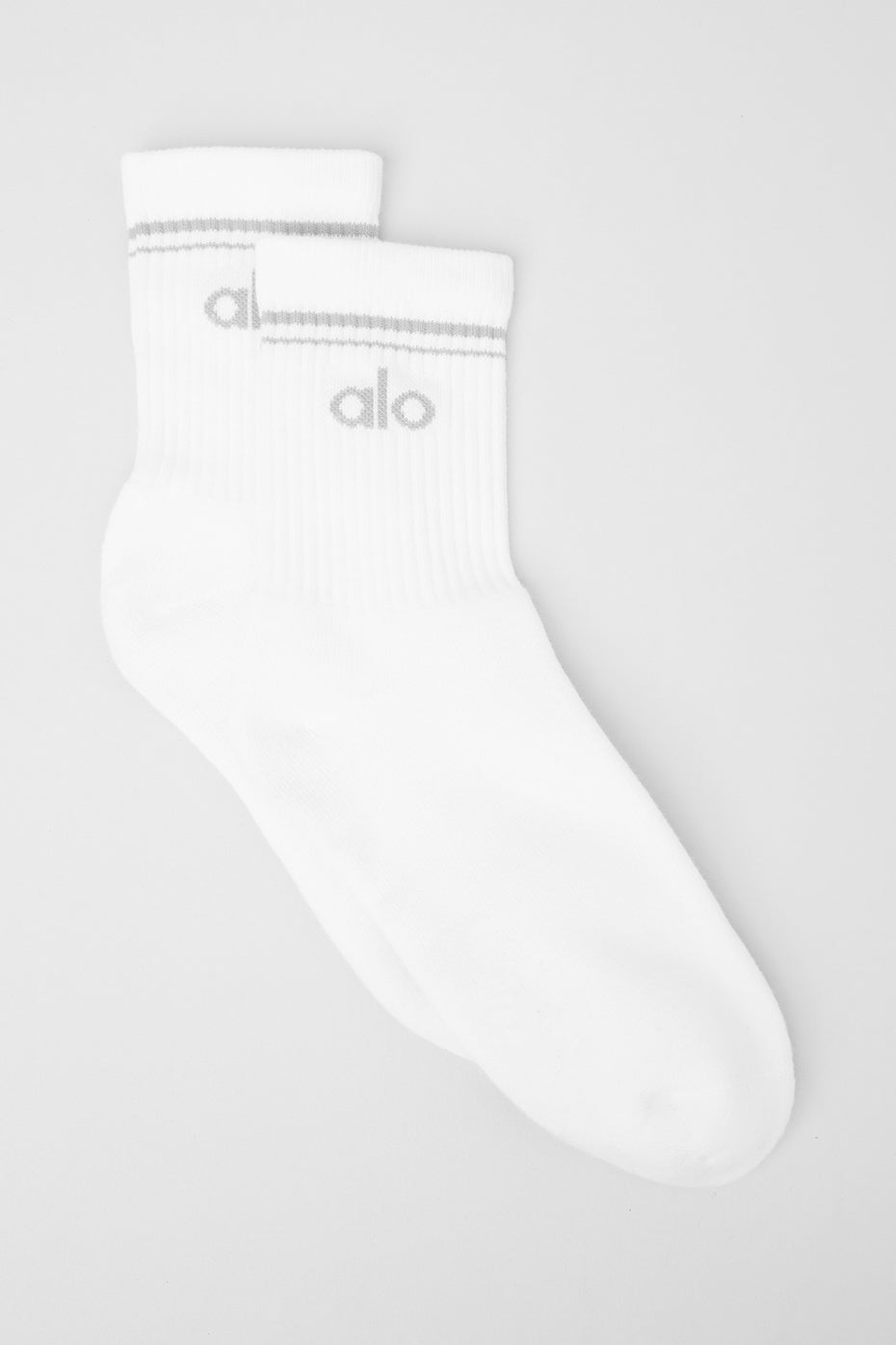 Unisex Half-Crew Throwback Sock - White/Titanium — photo 1