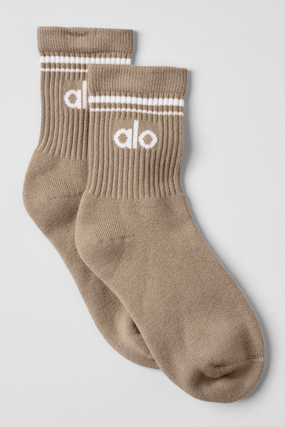 Unisex Half-Crew Throwback Sock - Gravel/White — photo 1