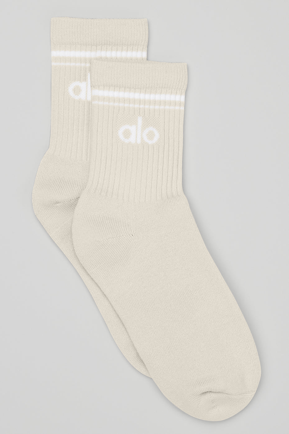 Unisex Half-Crew Throwback Sock - Bone/White — photo 1