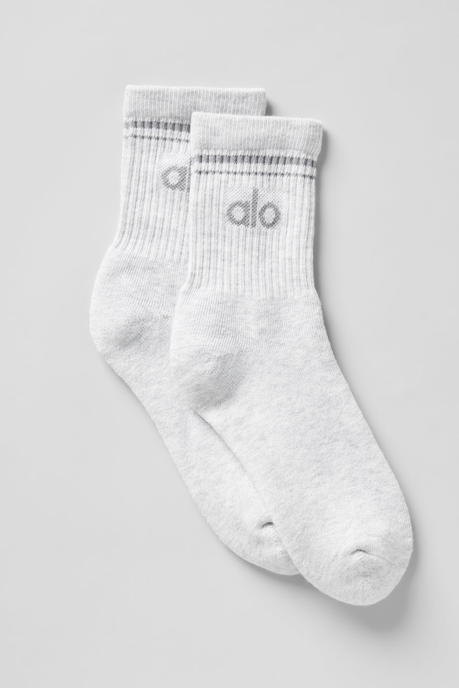 Unisex Half-Crew Throwback Sock - White Heather/Grey — photo 1