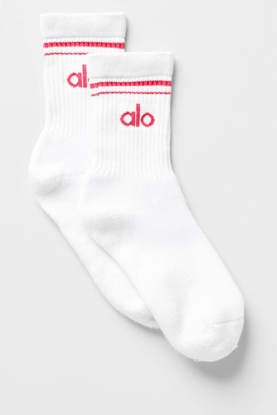 Unisex Half-Crew Throwback Sock - White/Candy Red — photo 1