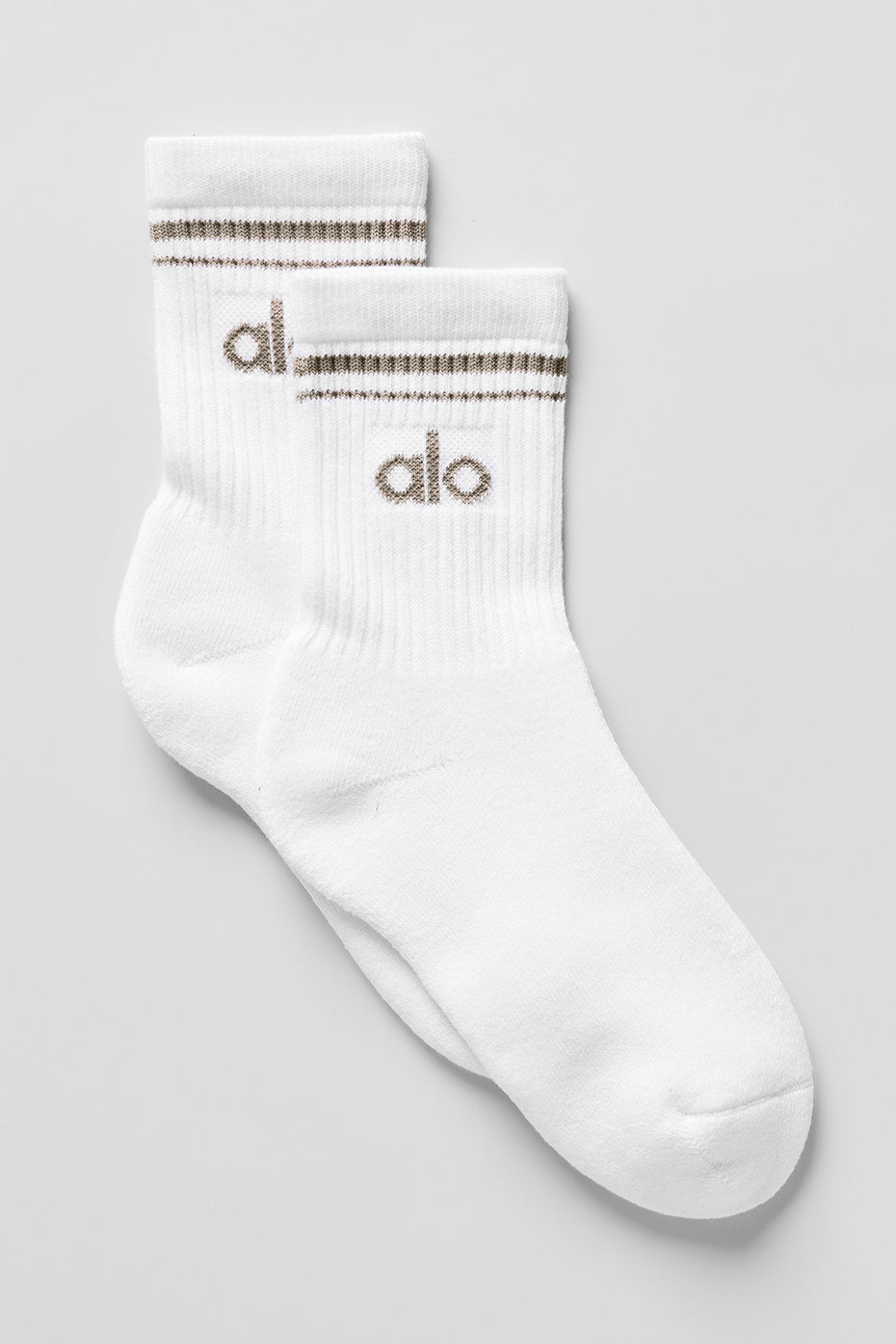 Unisex Half-Crew Throwback Sock - White/Light Cocoa — photo 1