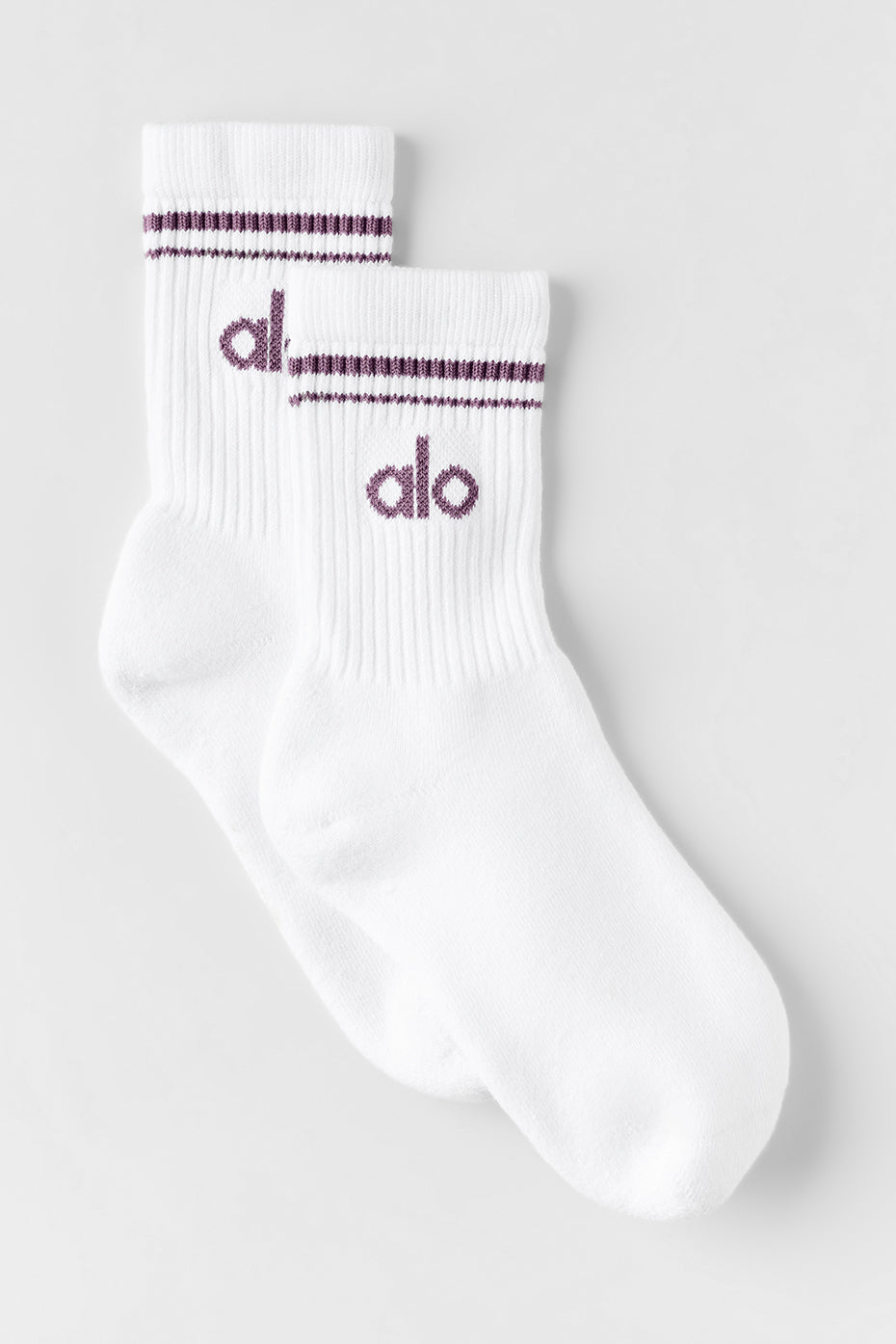 Unisex Half-Crew Throwback Sock - White/Plum Kiss — photo 1