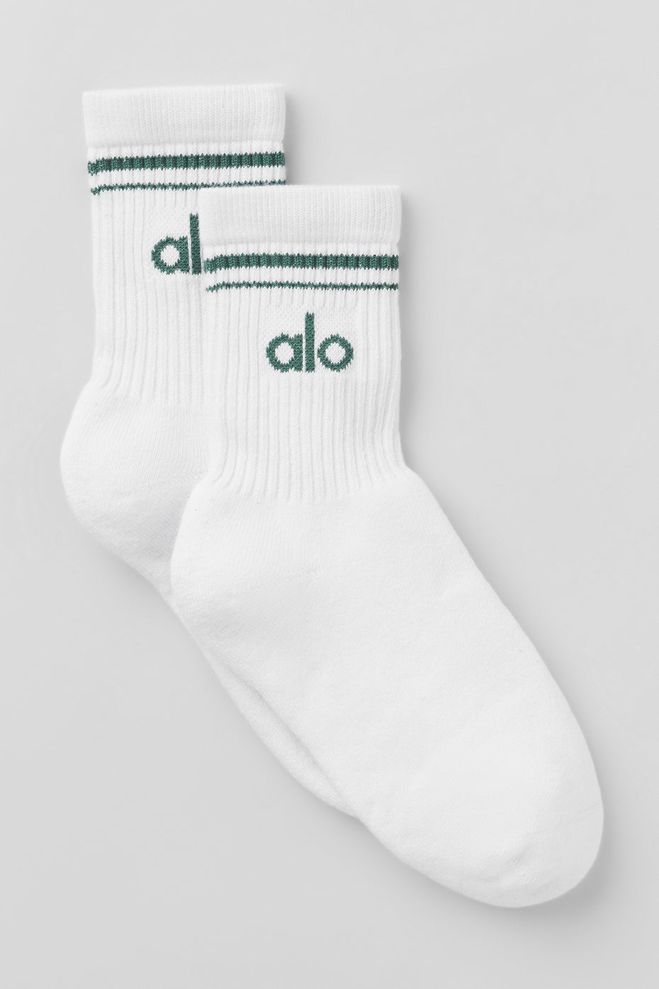 Unisex Half-Crew Throwback Sock - White/Clover Green — photo 1