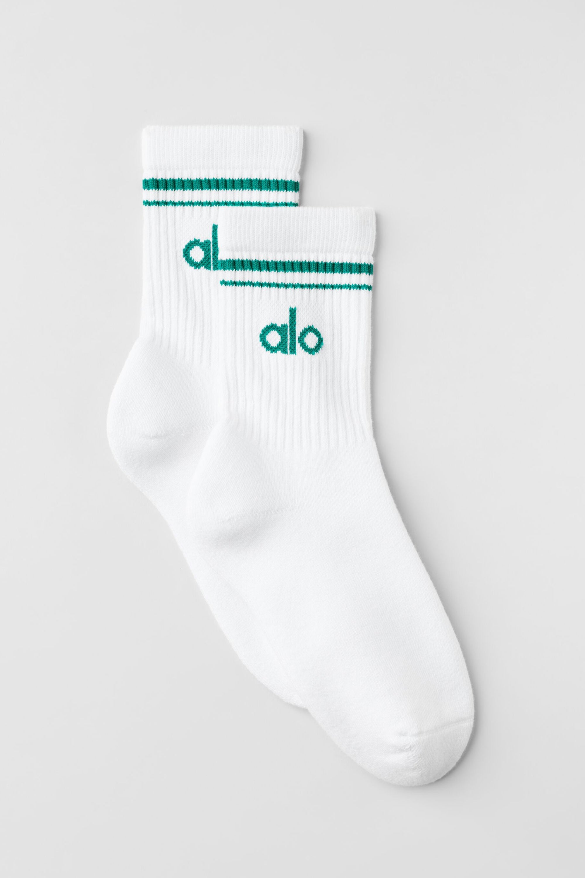 Unisex Half-Crew Throwback Sock - White/Emerald Isle — photo 1