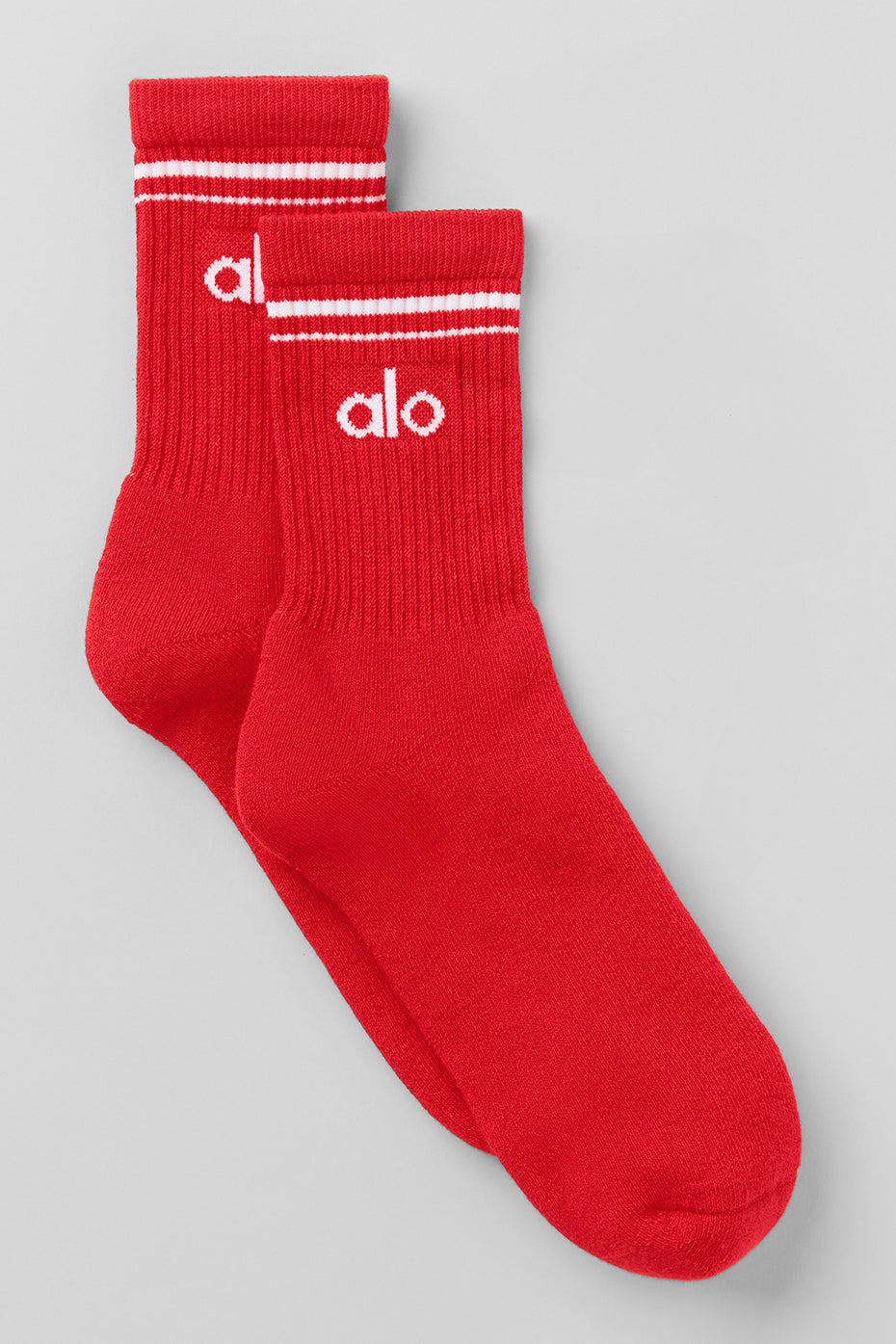 Unisex Half-Crew Throwback Sock - Bright Red/White — photo 1