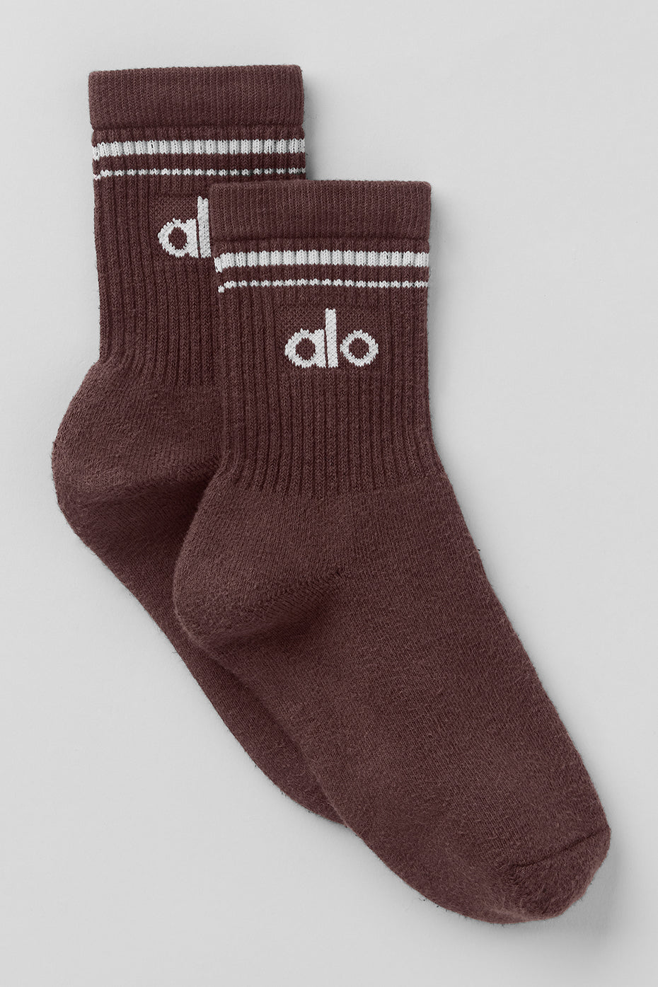 Unisex Half-Crew Throwback Sock - Brownstone/White — photo 1