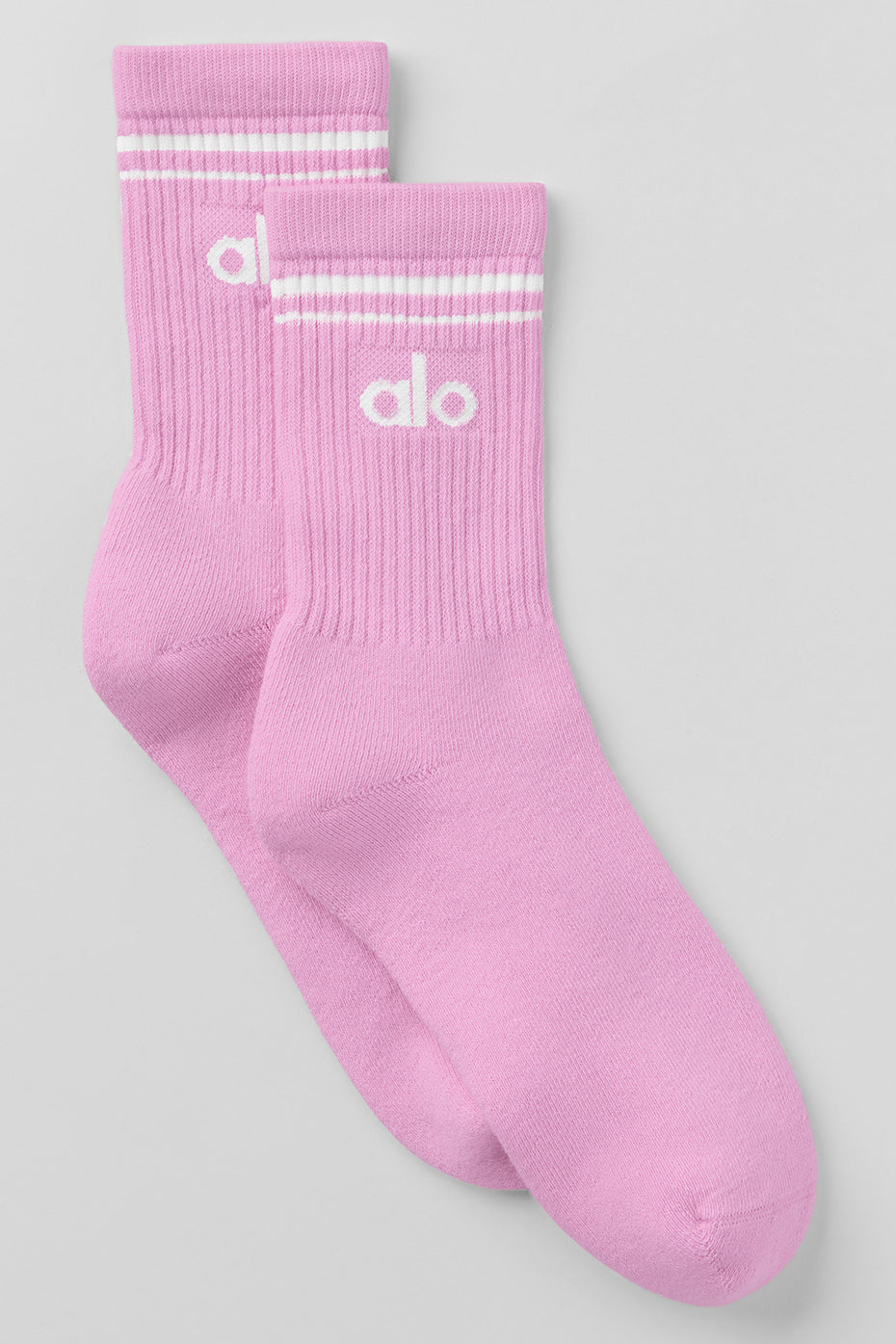 Unisex Half-Crew Throwback Sock - Candy Heart Pink/White — photo 1