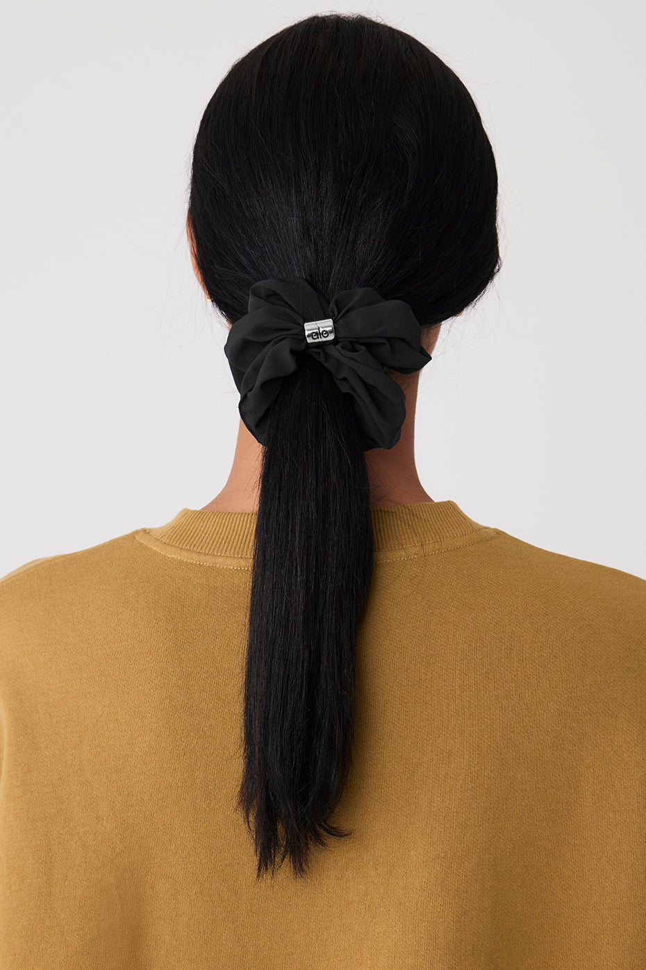 Bead It Oversized Scrunchie - Black — photo 3