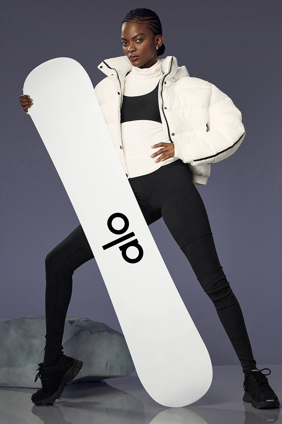 ALO Glacier Snowboard - Black/White — photo 1