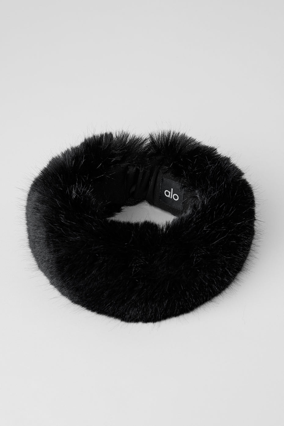 Opulent Faux Fur Wintersun Headband - Black — photo 2
