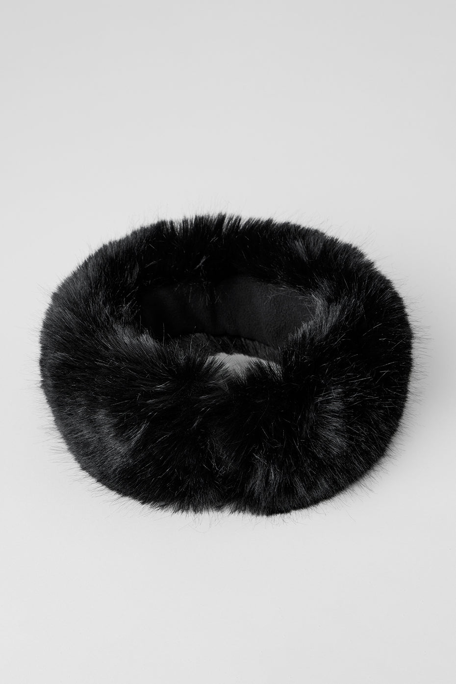 Opulent Faux Fur Wintersun Headband - Black — photo 3