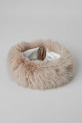 Opulent Faux Fur Wintersun Headband - Oat — photo 2