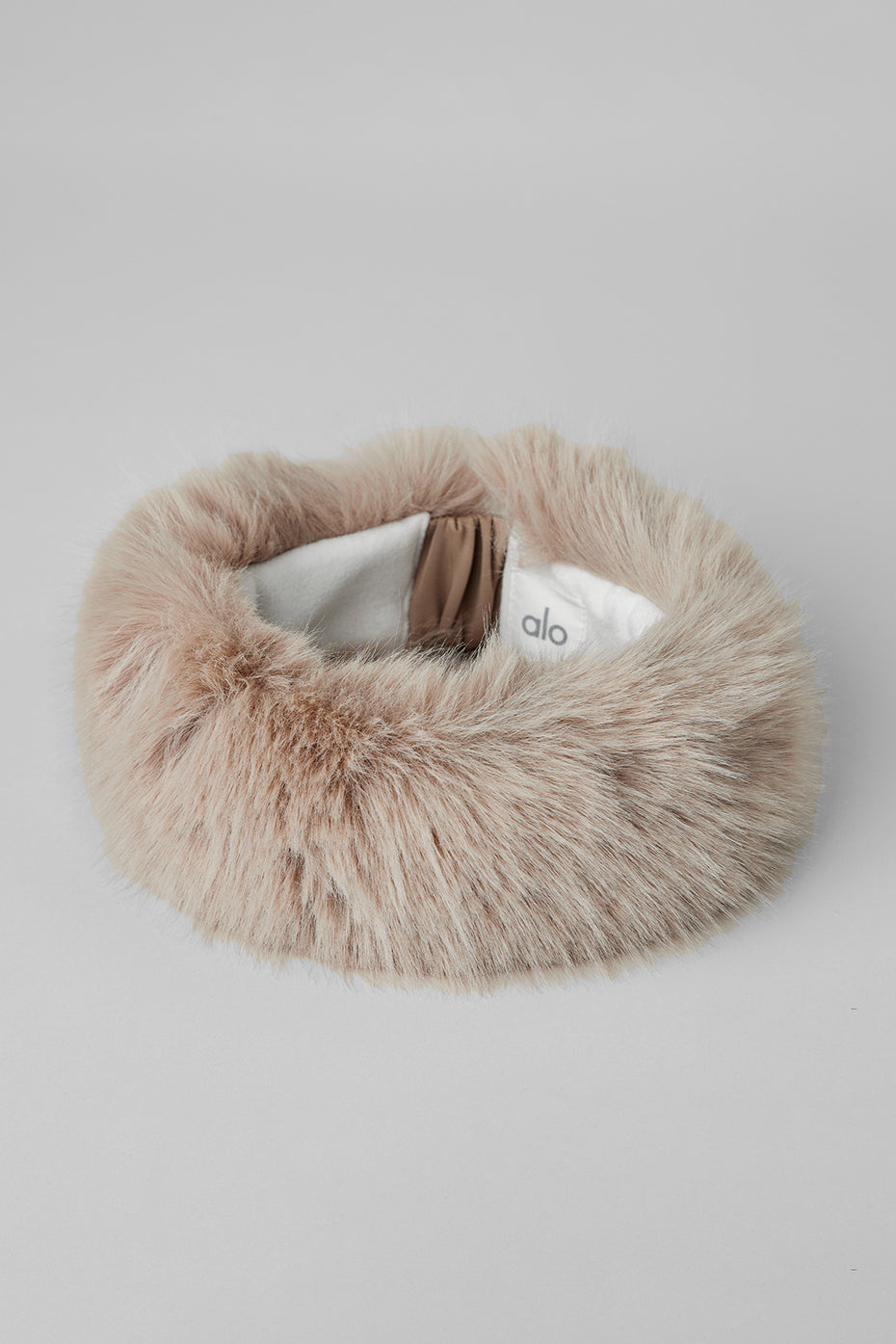 Opulent Faux Fur Wintersun Headband - Oat — photo 2