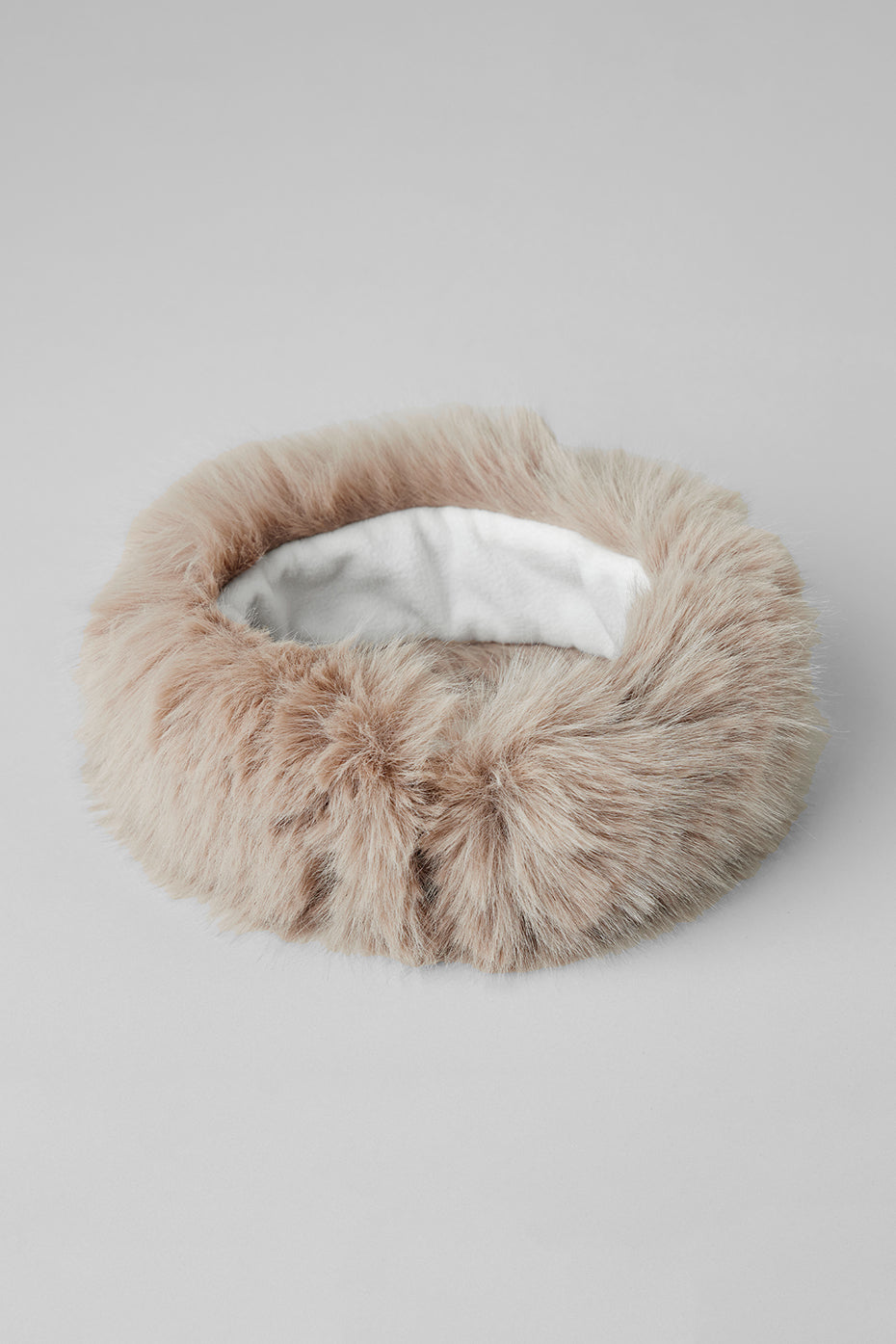 Opulent Faux Fur Wintersun Headband - Oat — photo 3