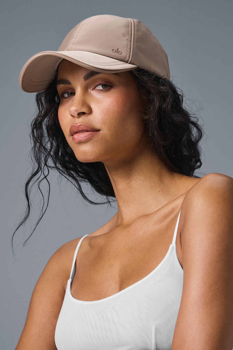 Satin Off-Duty Cap - Taupe Satin — photo 5