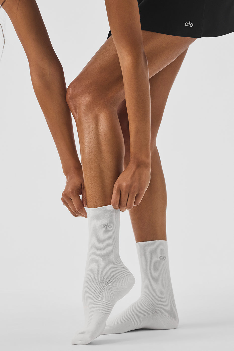 Unisex Half-Crew Understated Sock - White — photo 3