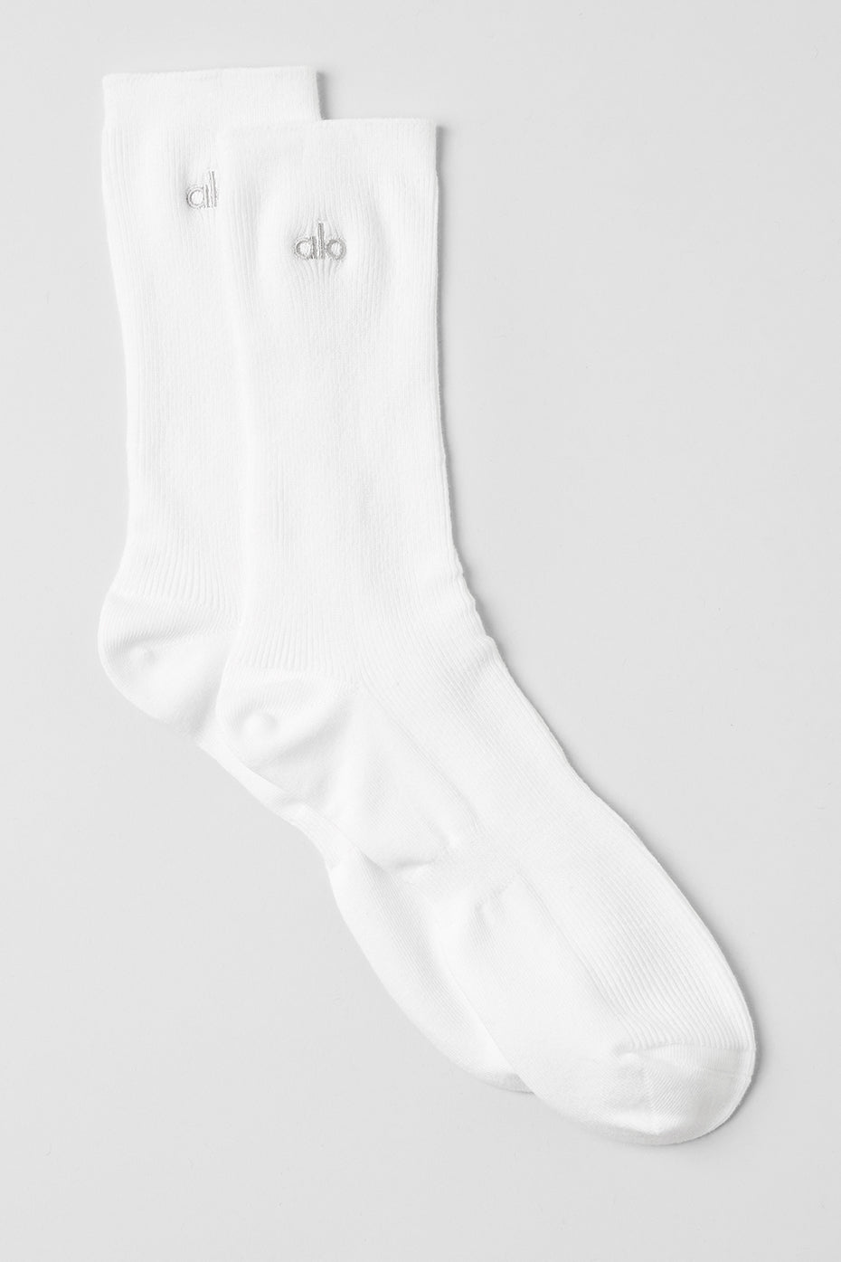 Unisex Half-Crew Understated Sock - White — photo 1