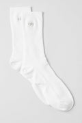 Unisex Half-Crew Understated Sock - White — photo 1