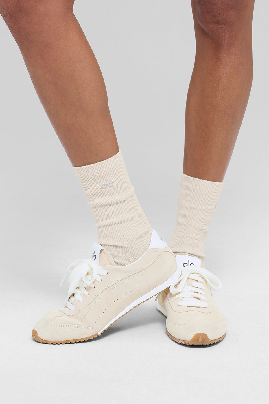 Unisex Half-Crew Understated Sock - Bone — photo 2