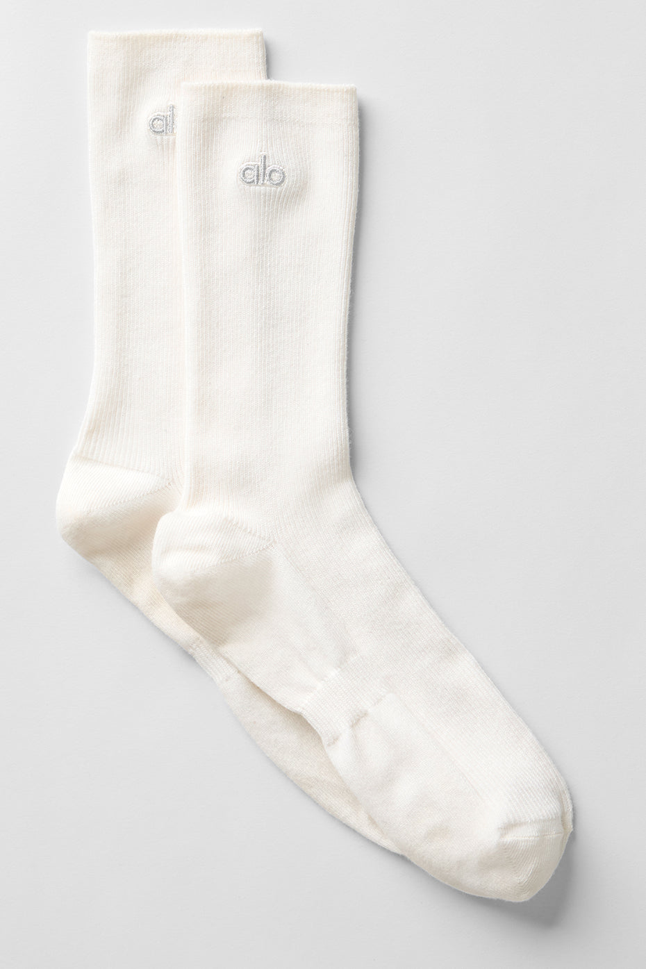 Unisex Half-Crew Understated Sock - Ivory — photo 1