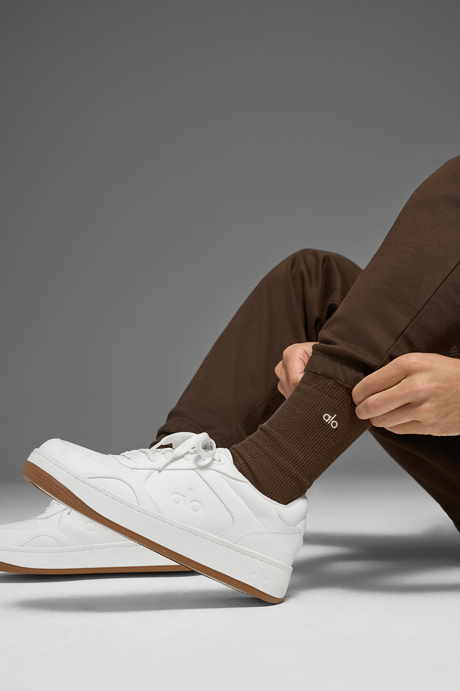 Unisex Half-Crew Understated Sock - Espresso — photo 3