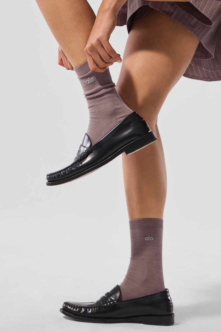 Unisex Half-Crew Understated Sock - Mushroom — photo 2