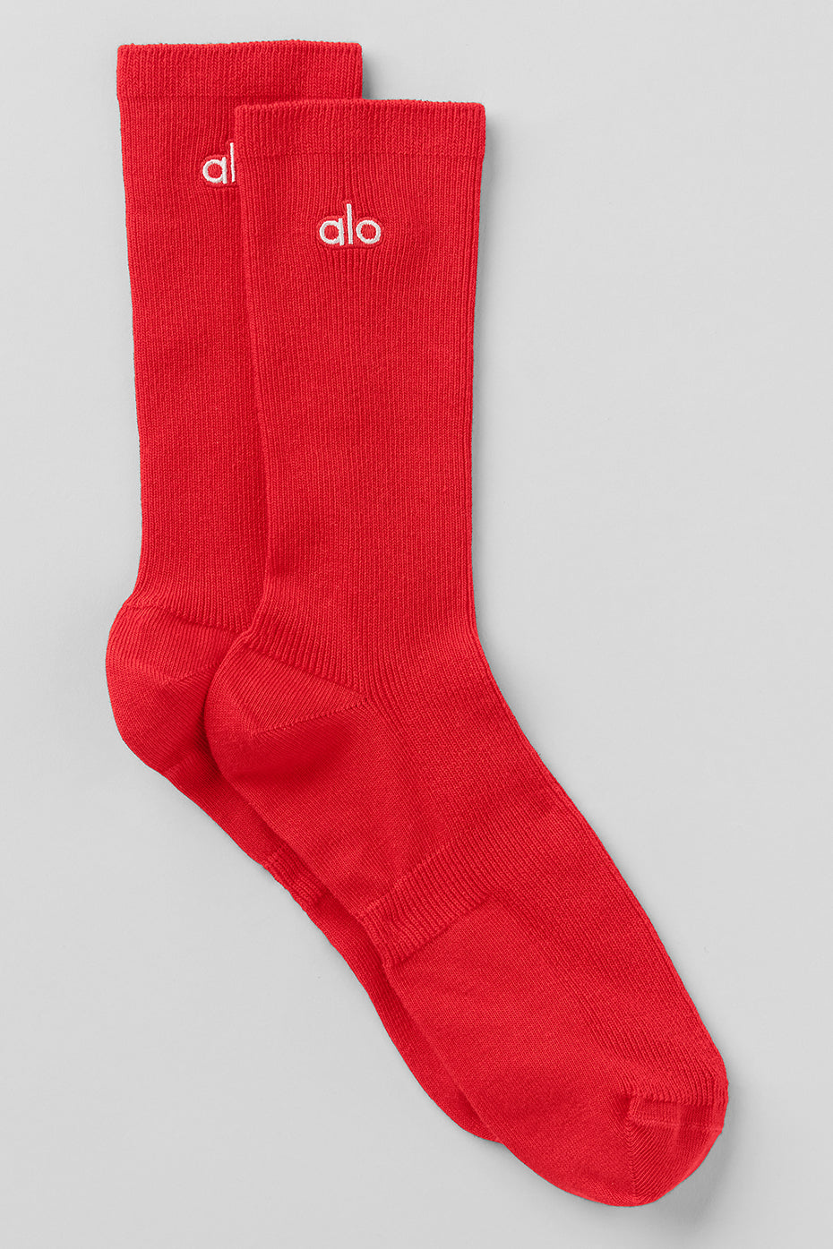 Unisex Half-Crew Understated Sock - Bright Red — photo 1